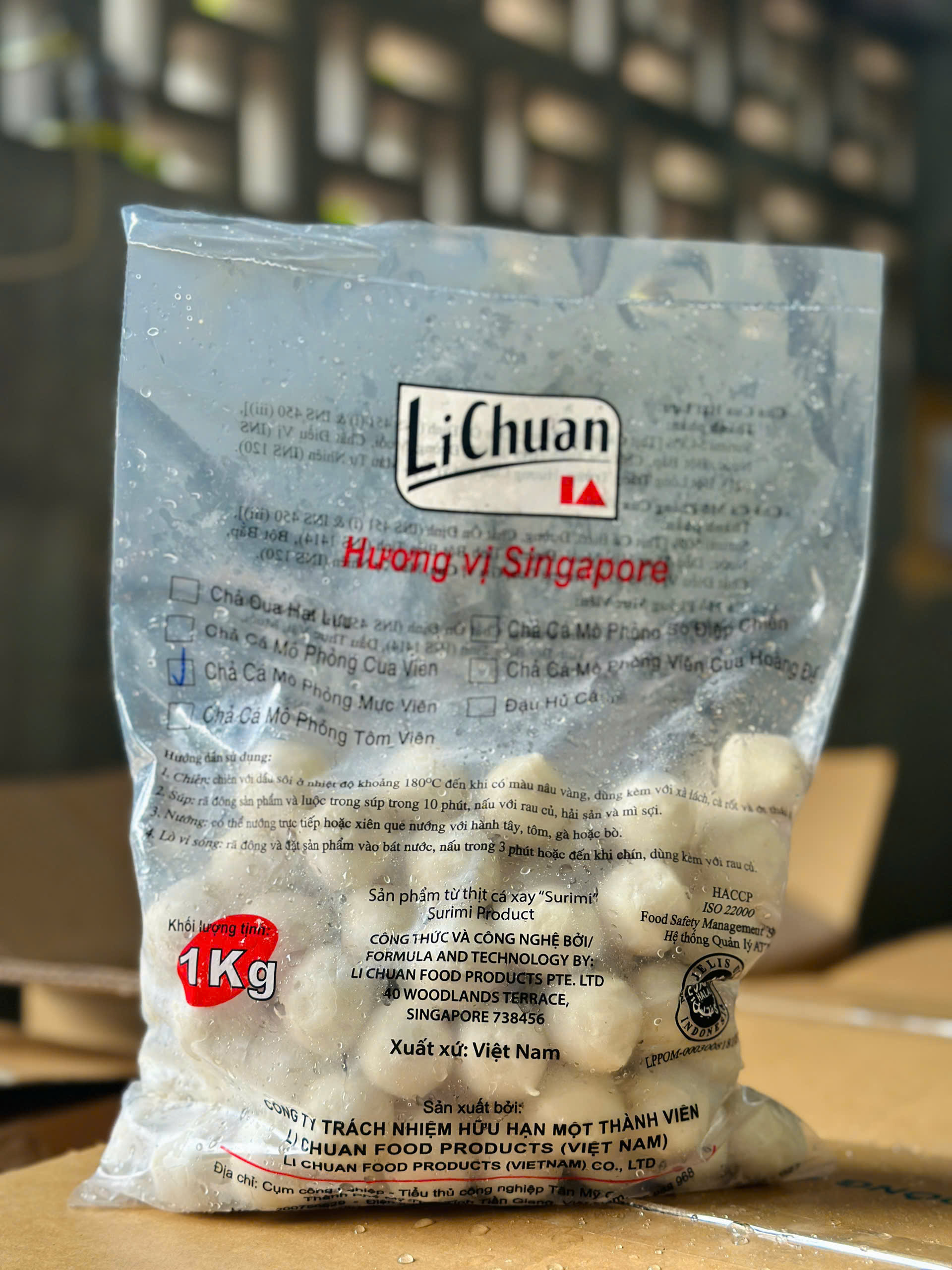 Chả cá mô phỏng mực viên Lichuan 1kg