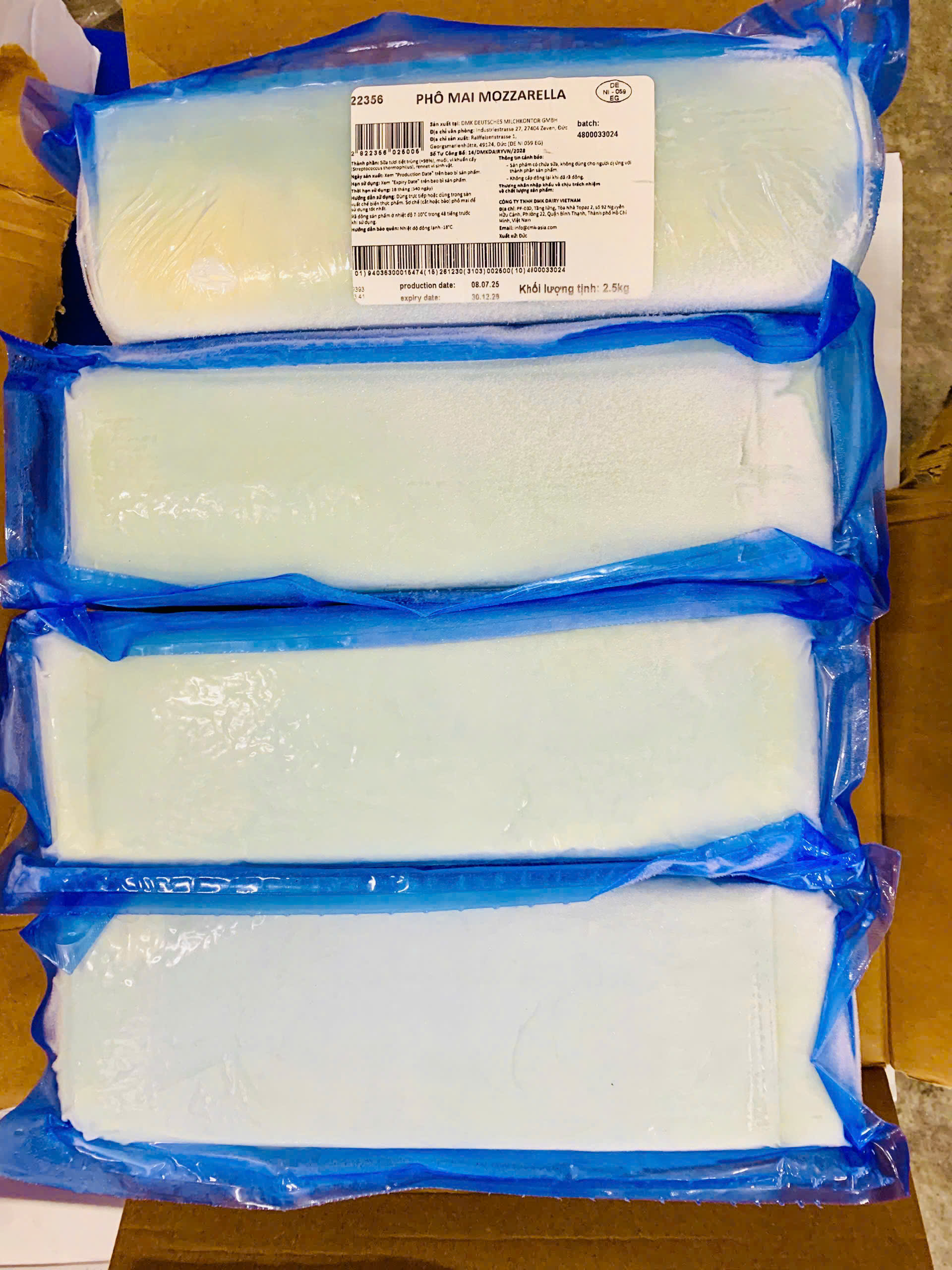 Phô mai Mozzarella Đức 2.5kg